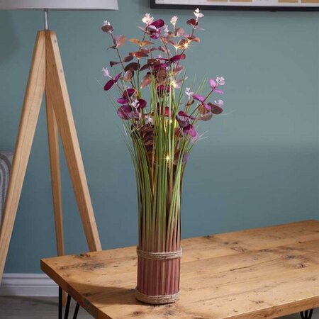 Faux Bouquet - In-Lit Eucalyptus - Violet 70cm - image 1