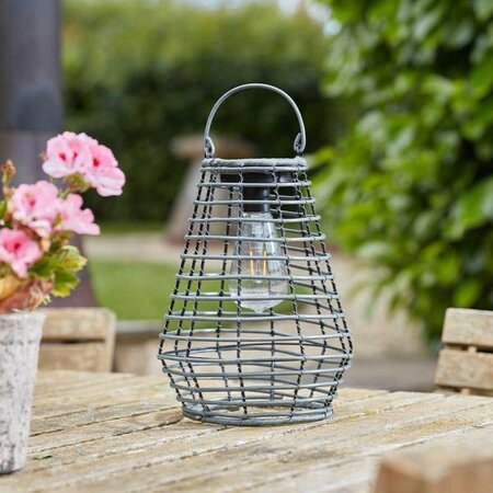 Faux Rattan Maris Solar Lantern - Natural - image 3