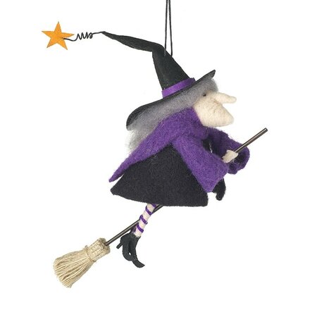 Felt Flying Witch Decoration