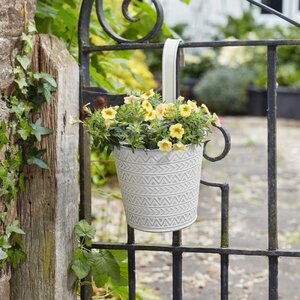 Fence & Balcony Aztec Hanging Pot 6" - Ivory - image 1