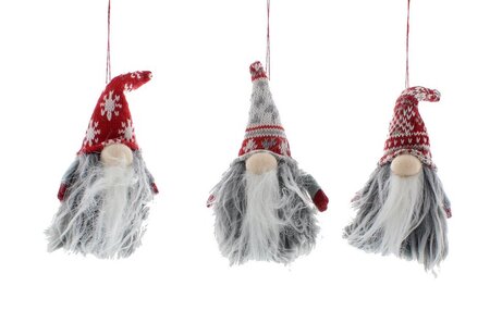 Festive 15cm Nordic Fur Gonks in 3 Designs