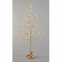 Festive 180cm Lit Champagne Gold Twig Tree
