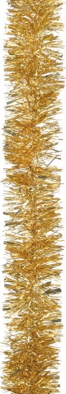Festive 200cm x 10cm chunky / fine cut gold tinsel-38grm