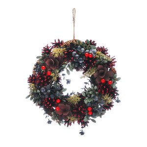 Festive 30cm Red/Green Winter Berry Wreath