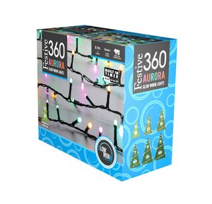 Festive 360 Aurora Multi-Colour Glow-Worm Lights