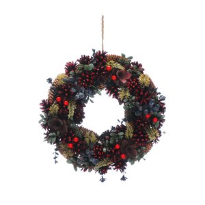Festive 36cm Red/Green Winter Berry Wreath