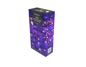 Festive 500 Glow-Worm Lights - Purple/Orange - image 1