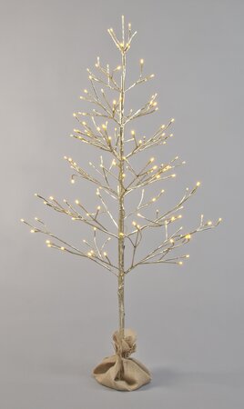 Champagne Twig Tree with Warm White LED 90cm
