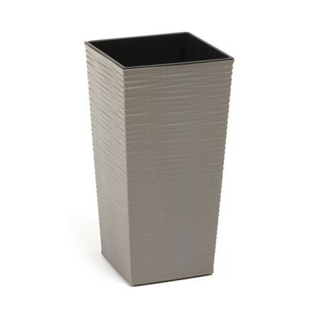 Finesse Eco Chisel Planter Tall Square 19Cm - Grey