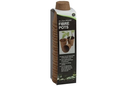 Garland Round Fibre Pots 24 x 6cm Pack - image 1