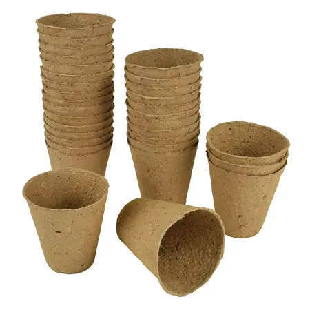 Gro-Sure Fibre Root Pots 8cm Pack of 12 - image 1