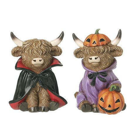 Halloween Highland Cow Decoration