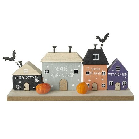 Halloween Houses Wooden Ornament