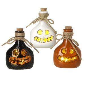 Halloween Pottery Lightup Bottles