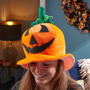 HallowHat Novelty Pumpkin Hat - image 1