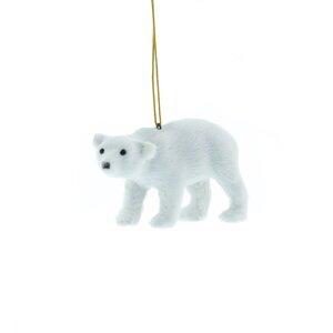 Hanging White Polar Bear Decoration 11cm