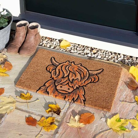 Highland Cow Decoir Doormat 40 x 60cm