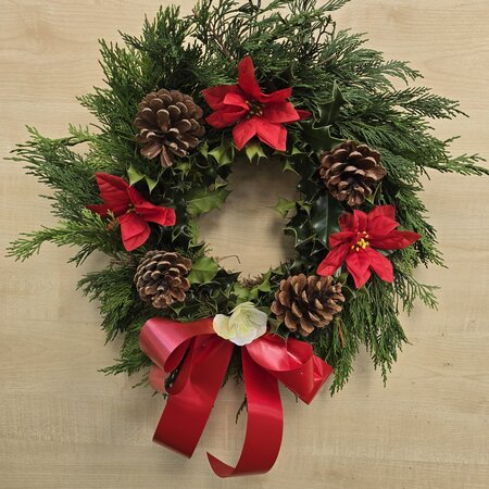Holly Wreath Standard Decorated 10 inch - image 1