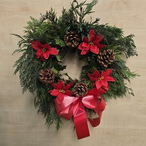 Holly Wreath Standard Decorated 10 inch - image 2