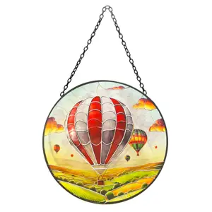 Hot Air Balloon Stained Glass Hanging Suncatcher