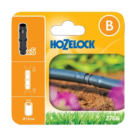 Hozelock 13mm Straight Connectors 2768 Pack of 5   - image 1