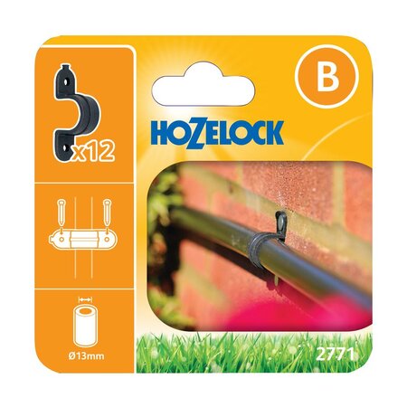 Hozelock 13mm Wall Clip 2771 Pack of 12 - image 1