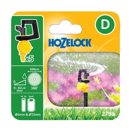 Hozelock 360° Vari Rotor Spray Adjustable Sprinkler 2798 Pack of 5 - image 1