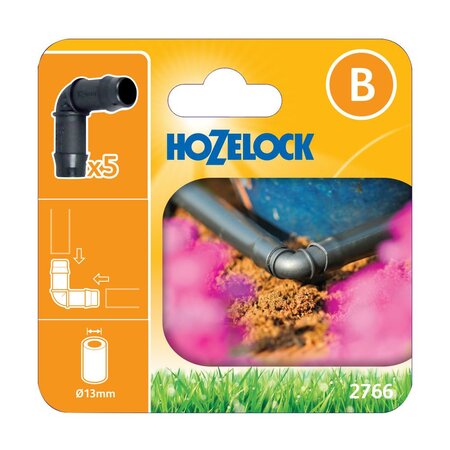 Hozelock 90° Elbow Connectors 2766 Pack of 5 - image 1