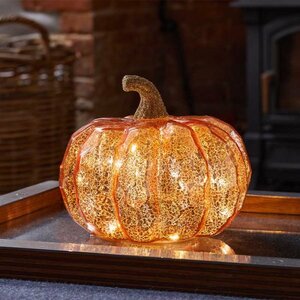 Inlit Golden Pumpkin Medium Battery Powered Lantern - image 1
