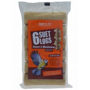 Insect & Mealworm Suet Logs 6 Pack