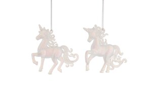 Iridescent Hanging Glitter Unicorn 10cm Decoration