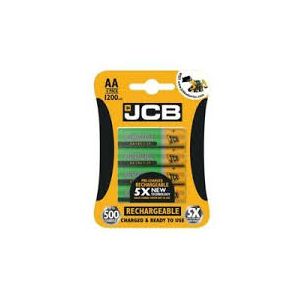 Jcb Aa Ni-Mh Rechargeable 1200Mah Battery - 4 Pack