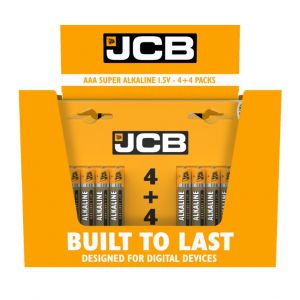 JCB AAA Batteries 4 + 4 Pack