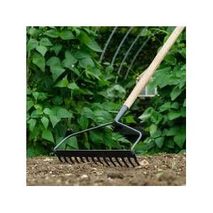 Kent & Stowe Carbon Steel Long Handled Soil Rake