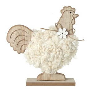 Large Fluffy Chicken Ornament 18.5cm