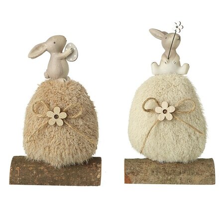Large Standing Fluffy Rabbit Ornament 15cm