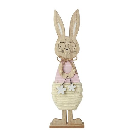 Large Standing Rabbit Pink Decoration