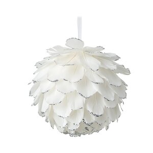 Large White Feather Bauble