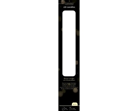 LED Battery Operated Wax Candle 24cm Twin Pack - image 2