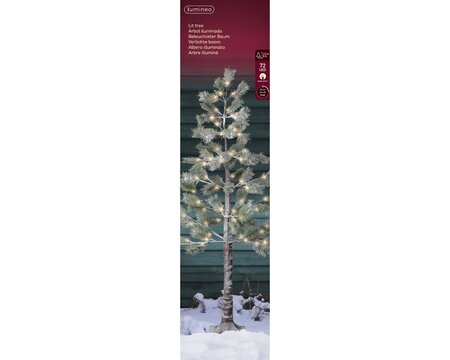 LED Fibre Optic Snowy Pine Tree 1.5m - image 2