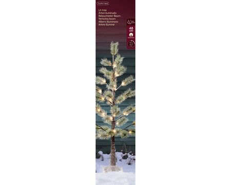 LED Fibre Optic Snowy Pine Tree 1m - image 2