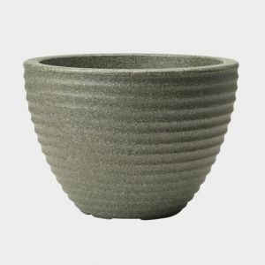 Low Honey Pot 37Cm Marble Green