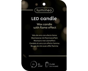 Lumineo LED Wax Candle Pinecone Warm White 13cm - image 2