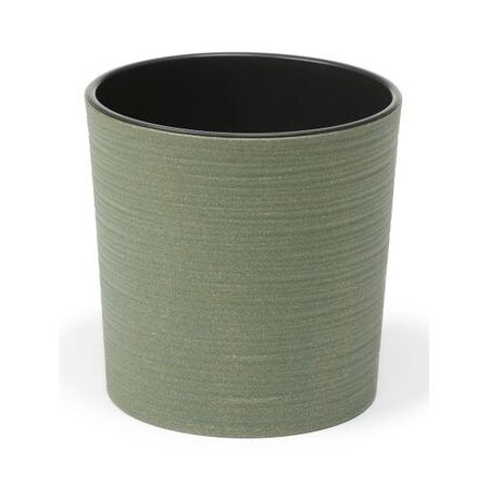 Malwa Eco Chisel Planter Round 19Cm - Forest Green