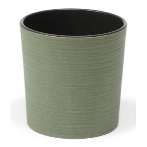 Malwa Eco Chisel Planter Round 19Cm - Forest Green