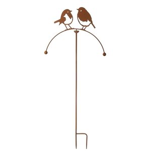 Metal Garden Balancing Stake With Birds 1m
