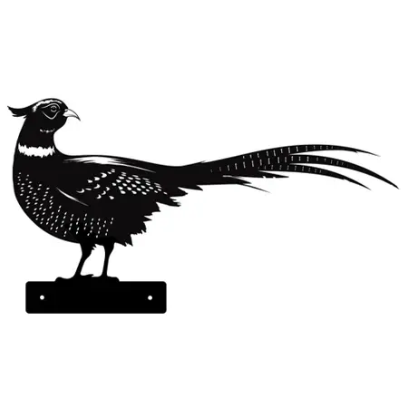 Metal Peeking Wildlife Silhouette - Pheasant