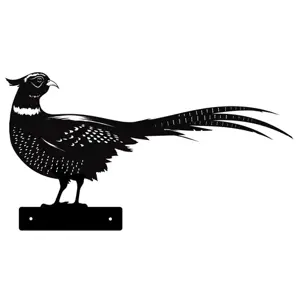 Metal Peeking Wildlife Silhouette - Pheasant