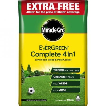 Miracle-Gro Evergreen Complete 4 In 1 Bag 360Sqm + 40Sqm Free - 400Sqm