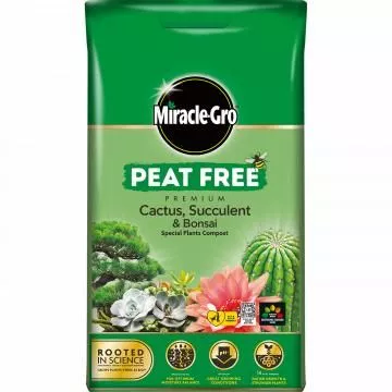 Miracle-Gro Peat Free Cactus & Bonsai Compost 10Ltr